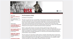 Desktop Screenshot of privatizationofrisk.ssrc.org