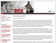 Tablet Screenshot of privatizationofrisk.ssrc.org